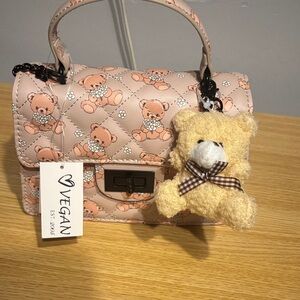 Cute Teddy Bear Print Handbag